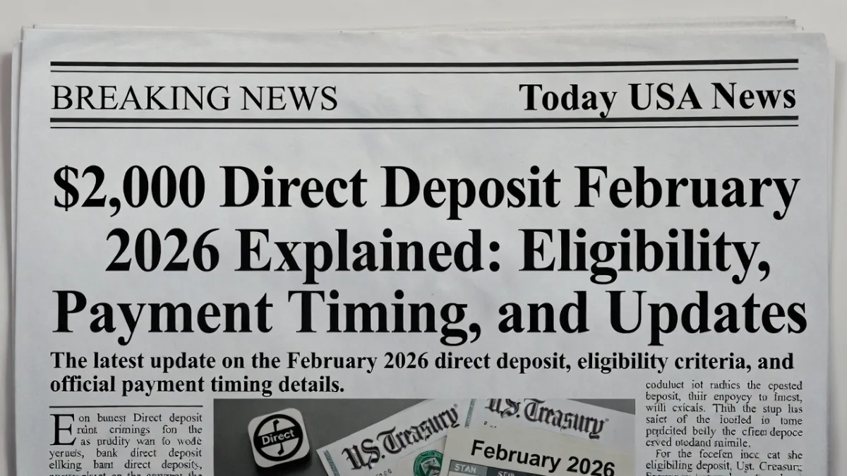 $2,000 Direct Deposit February 2026 Explained